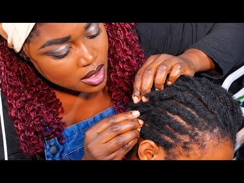 ASMR Whispered Hair Braiding on My Cousin 😴 | Relaxing Scalp Sounds, Hair Parting & Deep Sleep