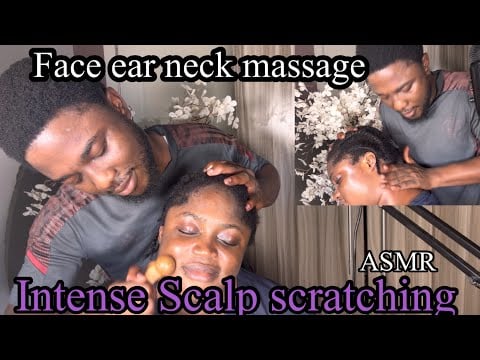 ASMR 💕Intense head scratch, ear & neck  massage on wiffy
