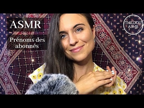 ASMR FRANCAIS 🌙 - Je dis le prénom de mes abonnés ❤️ (Whispering, head massage)