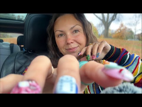asmr/ nail tapping and crisp whispers✨ (Halloween recap)