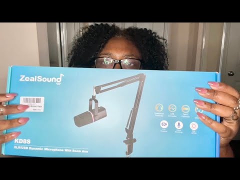 Asmr | New Mic Unboxing + Sound Test (Zealsound KD8S)