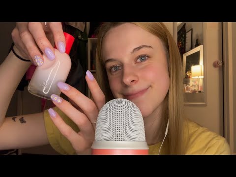 ASMR Tapping & Whispering 💛 (bonus trigger: mic scratching!)