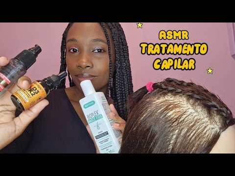 ASMR - Tratamento Capilar Profundo em Seu Cabelo com Toalha Quente e Massagem 💆🏼‍♀️✨e Tranças