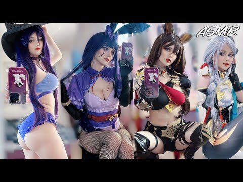 ASMR Scratching | Genshin Impact Girls Cosplay #asmr #asmrcosplay