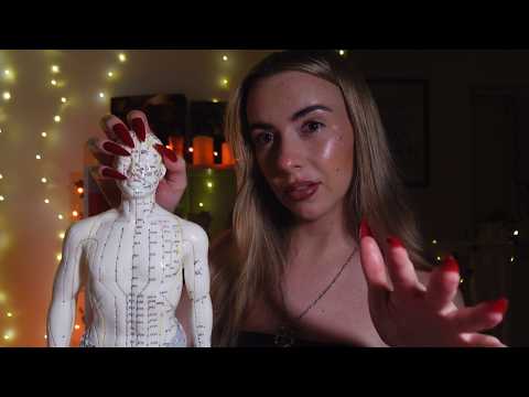 ASMR acupuncture doll tapping & scratching 💗💤