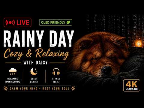🌧️🐶 LIVE Rainy Day with Daisy | Real Rain Sounds for Sleep, Deep Relaxation & Stress Relief