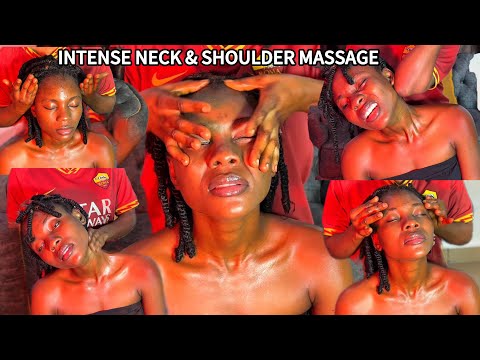 GRACE SPA ASMR| INTENSE NECK AND SHOULDER MASSAGE, NAPE, ADAMS APPLE, EAR , INTENSE HEAD MASSAGE