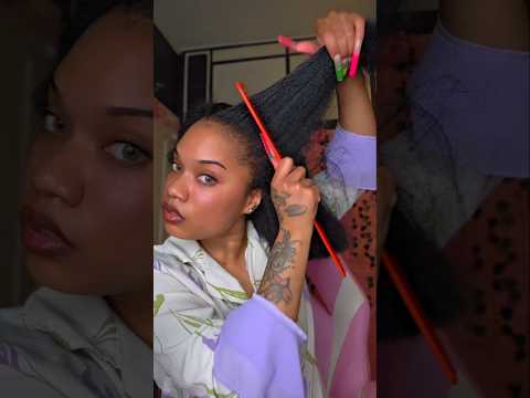 ASMR Hair brushing and styling 😳😱 #hairstyle #tutorial #hair #asmr  #shorts #hairtok #fast