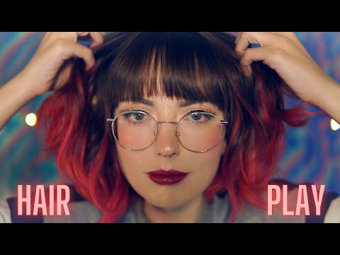 ASMR hair brushing and stroking - no talking