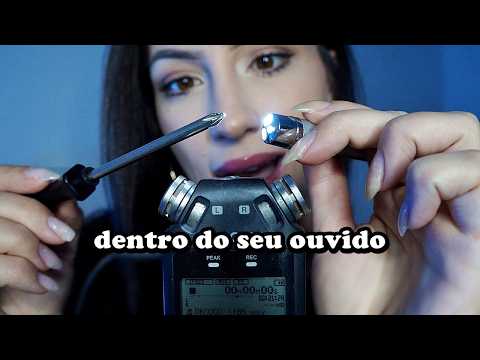 ASMR EAR TO EAR - Limpando o Microfone e Lente enquanto Você Dorme