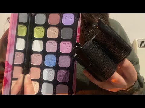 ASMR 90s inspired makeup and hairstyling 🥰🪮💽 - no talking 