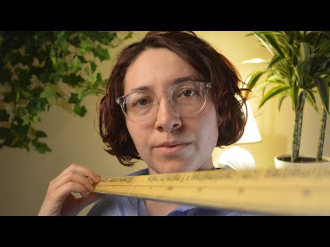 ASMR Measuring You Before Surgery (storm ambience & unintelligible whispers)