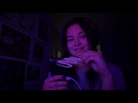 ASMR TASCAM TOUCHING & RAMBLING ft. My cat Simon