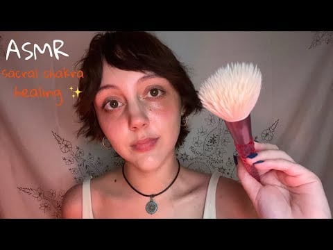 ASMR energy healing for your emotions & creative flow 🧡🌊 sacral chakra healing 