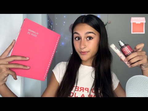 ASMR| you sit next to the girl who has EVERYTHING in her bag and LOVES drama..