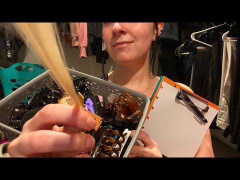 ASMR Hair Clip Store | Clipping, Rummaging, Brushing, Parting