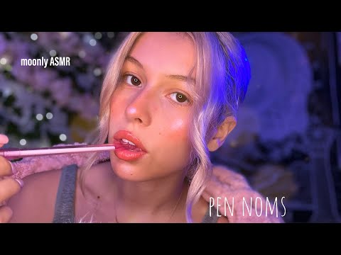 ASMR-pen nibbles🖊️(mouthsounds,wet,noms…)