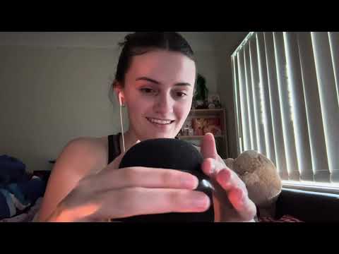 ASMR plucking and cleaning my microphone cover! (very VERY dusty 😣) with tweezers and sticky tape