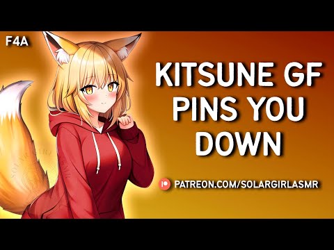 Kitsune Girlfriend Pins You Down | Flustered to Soft Dom GF Kisses Cuddles ASMR GF Comfort Sleep Aid