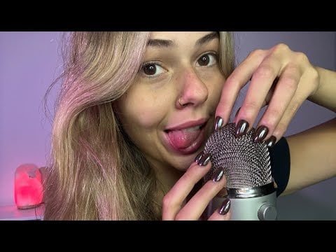 ASMR Mic Scratching + Mouth Sounds (I promise I can help you tingle) 👄
