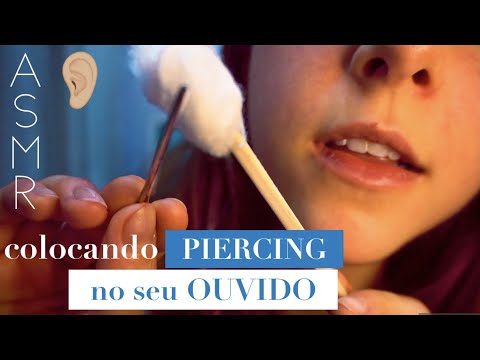 ASMR ROLEPLAY colocando PIERCINGS na sua ORELHA - ASMR CINEMATOGRÁFICO