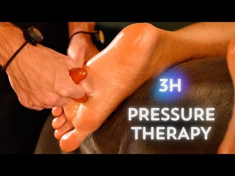3-Hours of Foot Reflexology ASMR Massage for Better Sleep