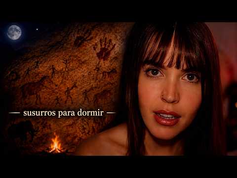 ASMR te cuento una NOCHE en la PREHISTORIA 🦣 | Soft Talking & Mouth Sounds
