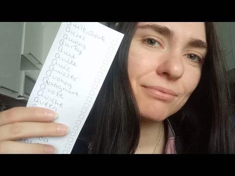 ASMR - Triggerwords starting with the letter Q