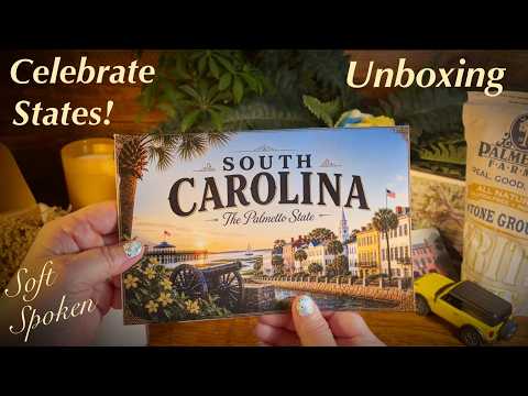 ASMR Celebrate States Unboxing~South Carolina! (Soft Spoken)