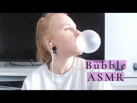 ASMR - BUBBLES | gum chewing, hand sounds, lotion