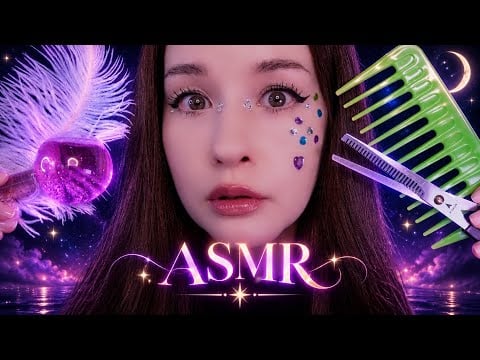 ASMR МАССАЖ ГОЛОВЫ И СТРИЖКА | Hair Treatments Brushing, Scalp Massage & Eyebrows Personal Attention