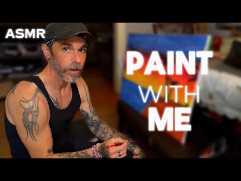 ASMR | Paint With Me🎨 (Brush & Water Sounds, Whispering)