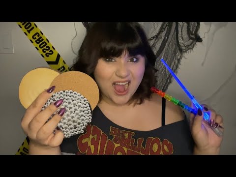 ASMR Fast and Aggressive! (mouth sounds, tapping, lights)