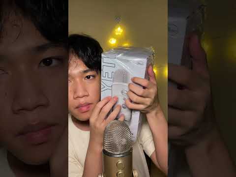 unboxing a new mic! #asmr #microphone  #asmrvideo #asmrtriggers #sleep #asmrsounds #shorts