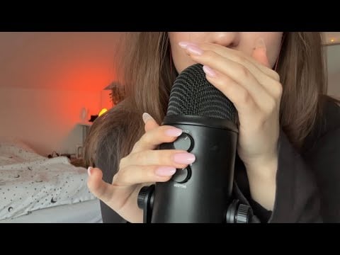 asmr | intense mouth sounds & inaudible whispering 