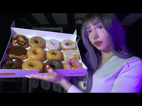 Donut Tapping & Scratching ASMR | Whispering, Eating Sounds