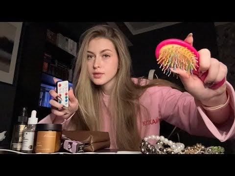 30 min low quality ASMR to calm your mind °.•☆•.° spray bottle, brush, tapping