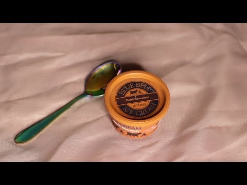 SLOW EATING CHOCOLATE ICE CREAM ASMR SUPPLE SOUNDS