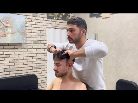 ASMR RELAXING BARBER CHAIR MASSAGE |  SKIN CARE SLEEP MASSAGE