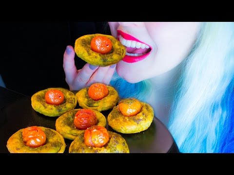 ASMR: Balsamic Tomato Canapés | Thanksgiving Starter ~ Relaxing Eating Sounds [No Talking | Vegan] 😻