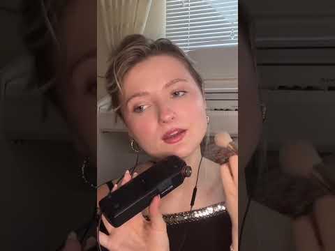 ASMR| tracing my face with the tascam mic (full video on my channel) 😴🌺 #tingles #asmr # #sleep