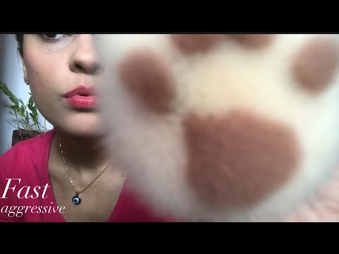 ASMR caseiro// Pincel na tela e sons de boca *fast*