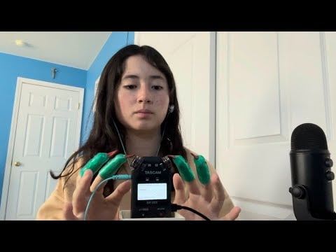 ASMR Mouth Sounds And Mic Touching With The Tascam Mic