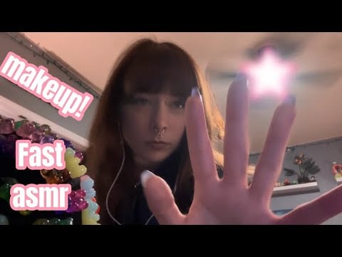 ASMR doing your makeup super fast and chaotically ￼