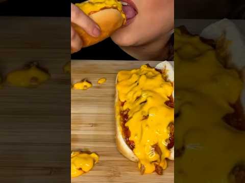 Cheesy Chili Dogs #asmr #foodie #cheese #tastybites