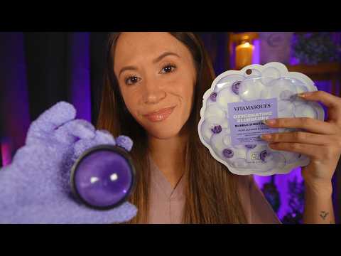 ASMR Blueberry Spa 🫐 Facial + Massage For Deep Sleep