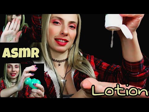 ASMR TÜRKÇE  / Losyon sesleri , el hareketleri , avuç içi kaşıma / Relaxing hand movement 😌