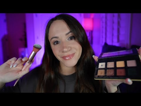 ASMR / Doing My Makeup Routine On You (minimal talking, lots of tapping)