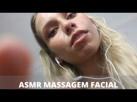 ASMR MASSAGEM FACIAL RELAXANTE *camera deitada* -  Bruna ASMR