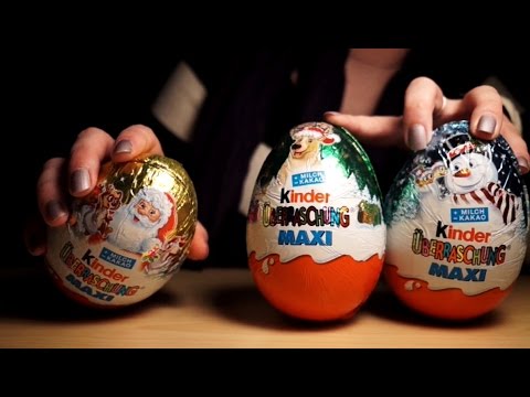 Binaural ASMR/Whisper. X-Mas Kinder Surprise Eggs (Crinkles, Ear-to-Ear Whispering, Paper Sounds)